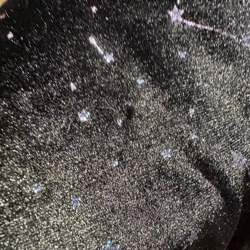 Hot Topic Black Velvet Constellation Boxy Girls Crop Top Size Small - Picture 7 of 7